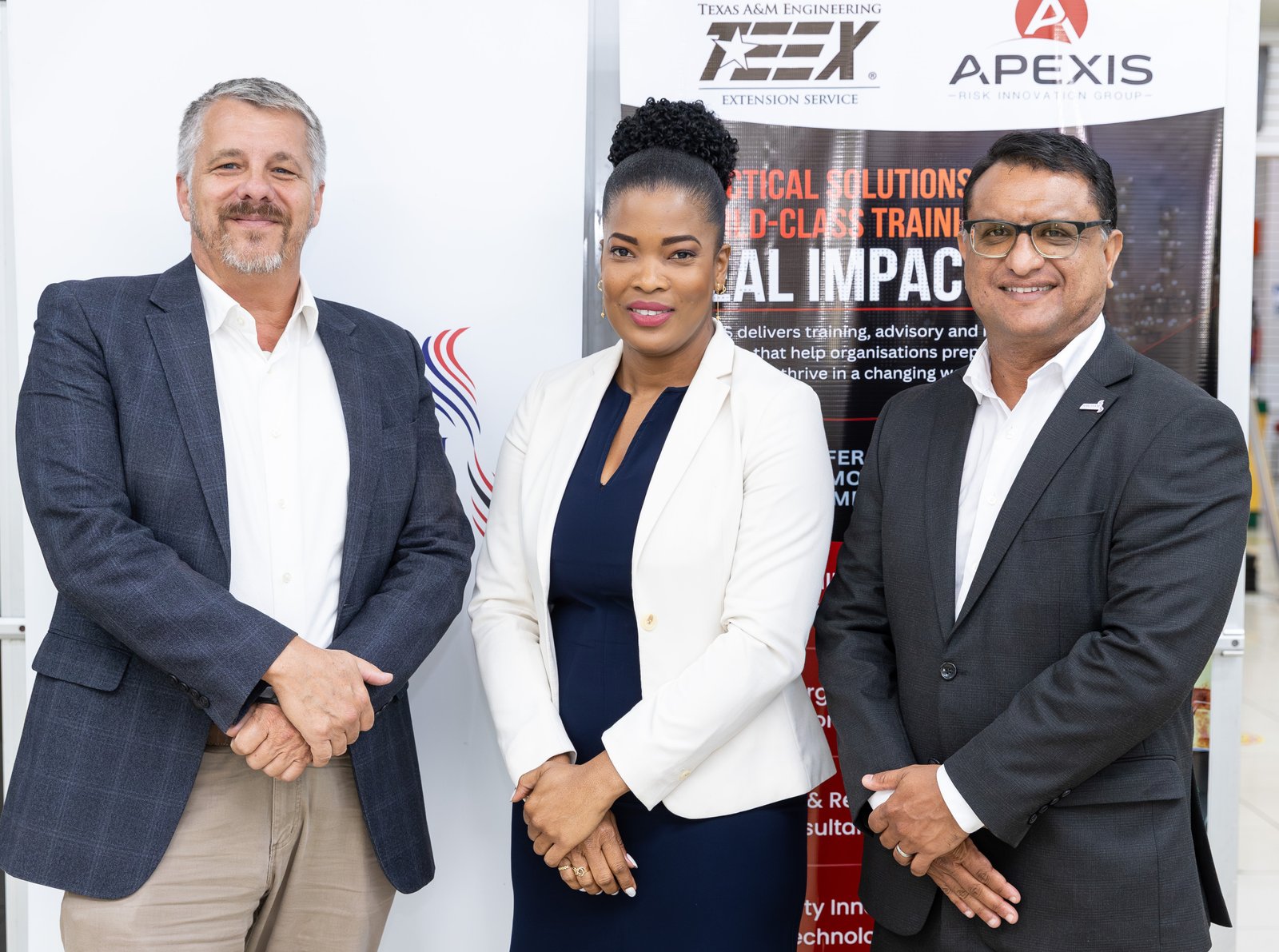 Apexis representatives at an industry event